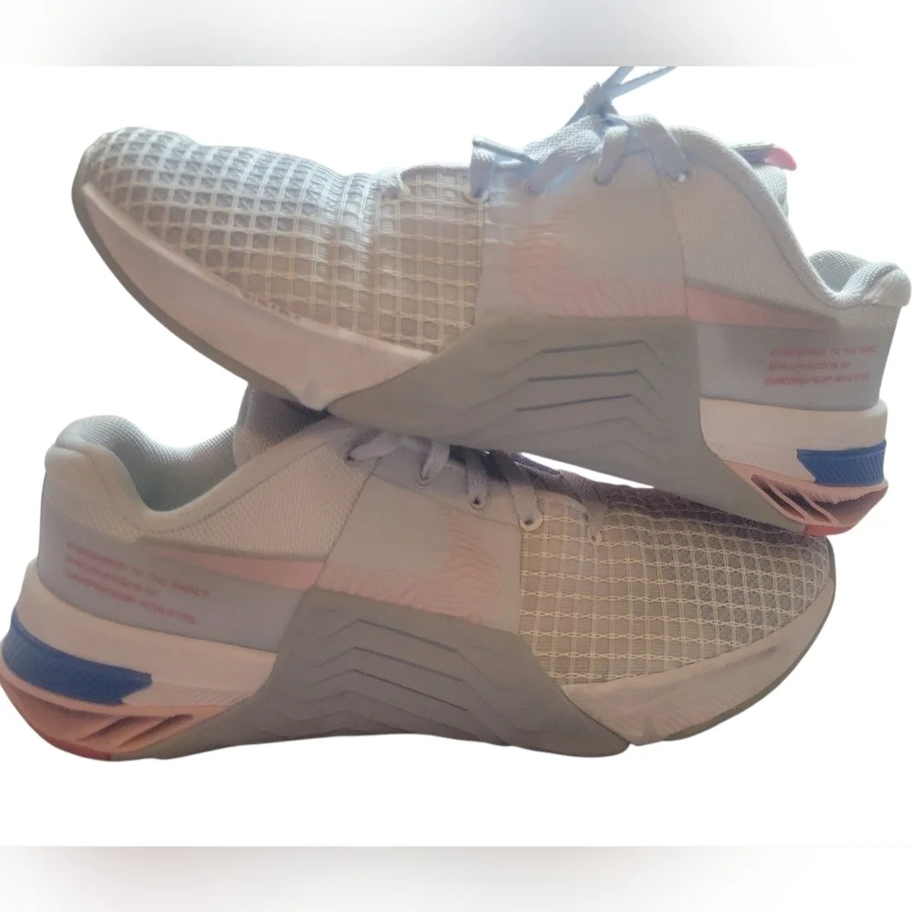 Nike Gray and Pink Athletic Shoes Lightweight Mesh Design